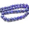Natural Royal Blue Lapis Lazuli Rose Cut Round Ball Beads Strand Length is 14 Inches & Sizes from 10mm to 14mm approx. 